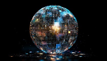 Leinwandbilder - Hyperrealistic abstract digital globe