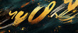 © shumail - Hand-drawn New Year lettering with bold strokes and metallic hues over a dark texture-3