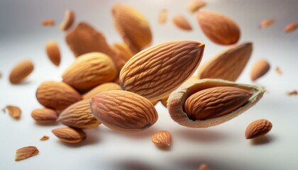 Wall Mural - Natural almond kernels, high nutritional value in terms of value and quality