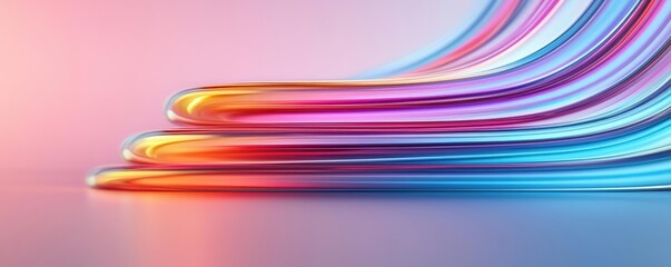 Wall Mural - layer abstract background idea. colorful abstract waves create a modern, futuristic design with smoo