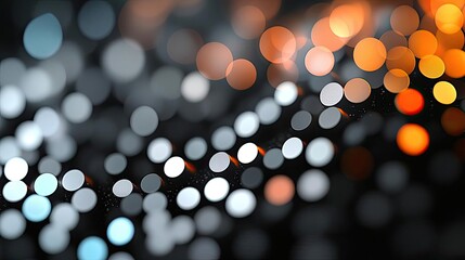 Wall Mural - dots abstract background concept. abstract blurry lights create a mesmerizing bokeh effect on a dark
