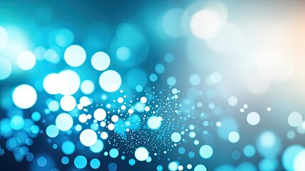 Wall Mural - dots abstract background concept. bright blue abstract background with soft bokeh effects and light 