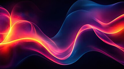 Wall Mural - fire abstract background idea. colorful abstract waves of light creating a vibrant and dynamic visua