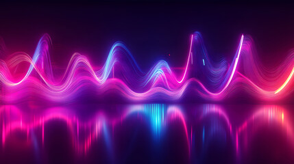 sound-wave background. Abstract music equalizer, Signal Rainbow
