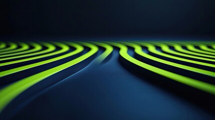 Wall Mural - floor abstract background idea. abstract design with smooth lines in vibrant green and dark backgrou