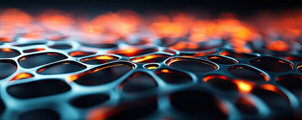 Wall Mural - fire abstract background idea. abstract close-up of textured surface with glowing elements and intri