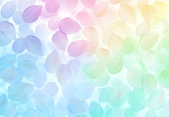 Wall Mural - Colorful summer background with vibrant, pastel colors and transparent leaf veins