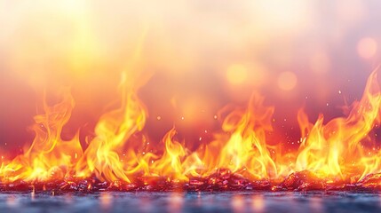 Wall Mural - fire abstract background idea. vibrant flames dance against a blurred background, depicting the powe