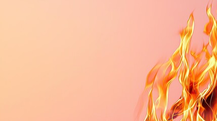 Wall Mural - fire abstract background idea. a vibrant flame against a soft colored background, showcasing the bea
