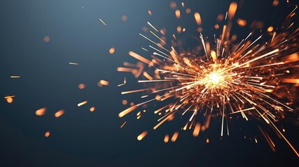 Wall Mural - fire abstract background idea. dynamic sparks flying from a sparkler, creating a magical and vibrant