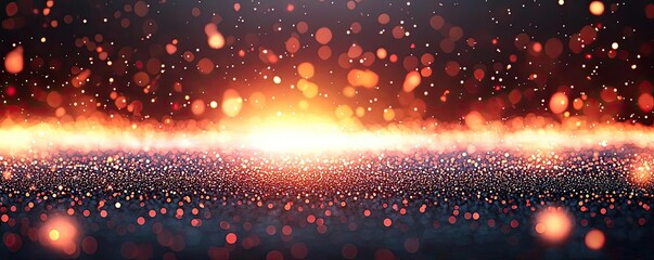 Wall Mural - fire abstract background idea. stunning visual of glowing particles creating a mystical horizon effe