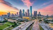 © wisnuromad art - Houston Skyline Sunset Panorama: A Vibrant Texas Metropolis