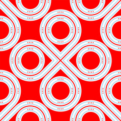 Wall Mural - loop pattern of chicago flag. circle background. vector illustration