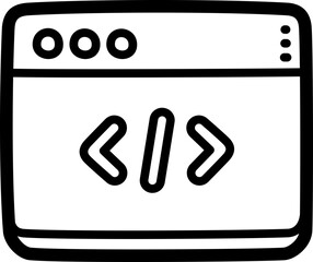 app development doodle vector icon and illustration