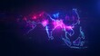 © artamora - Asia digital network map, data flow, glowing lines, dark background, tech presentation