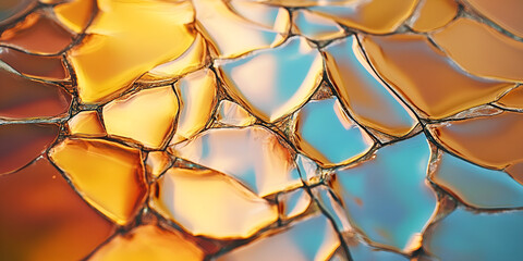 Canvas Print - shattered light: a captivating abstract image featuring a broken, fractured surface reflecting an ar