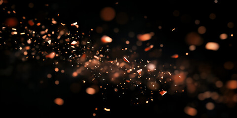 Canvas Print - cosmic dance: a mesmerizing spectacle of celestial dust and shimmering particles dance in a captivat