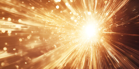 Wall Mural - golden light explosion: a dazzling abstract background featuring a golden light explosion, radiating