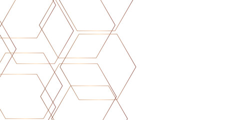 Abstract pattern with hexagonal white and gray technology line paper background. Hexagonal 3d vector grid tile and mosaic structure simple style hexagonal graphic concept. Futuristic surface design.	