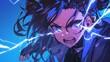 © FiDIO - Dynamic lightning strike, anime style