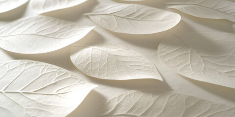 Sticker - Creamy White Leaf Texture 