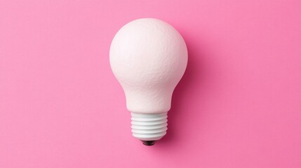 Poster - Stylish Pink Light Bulb with Soft Texture and Unique Design