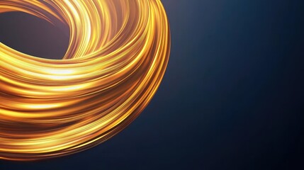 Wall Mural - gold abstract background idea. a mesmerizing swirl of golden light against a dark backdrop, creating