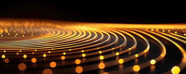 Wall Mural - gold abstract background idea. abstract golden lines and dots creating a mesmerizing wave pattern on