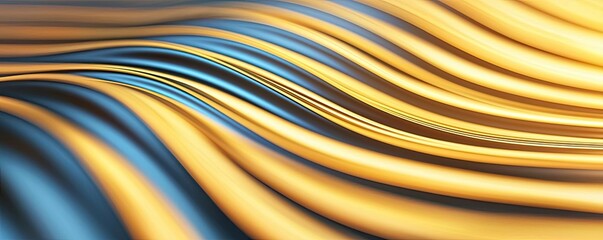 Wall Mural - gold abstract background idea. abstract wavy patterns in blue and yellow create a vibrant visual exp