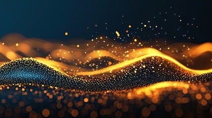Wall Mural - gold abstract background idea. abstract waves of light in shimmering golden hues, creating a dynamic