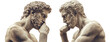 © ryanbagoez - Set of marble statue philosophers isolated on transparent background