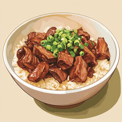 Wall Mural - Roast pork rice