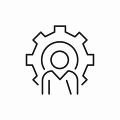 settings person icon vector sign