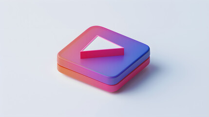 Wall Mural - Streaming Software streaming icon isometric 3D