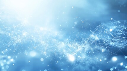 Aufkleber - This abstract scientific background features soft blue and white colors along with geometric molecular structures, ideal for research and medical themes in publications a