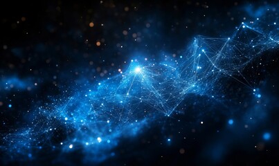 Wall Mural - Cloud computing, global network, and future technology for communication, networking or ai. Clouds, lines or connection for cybersecurity, big data or innovation in digital data, Generative AI