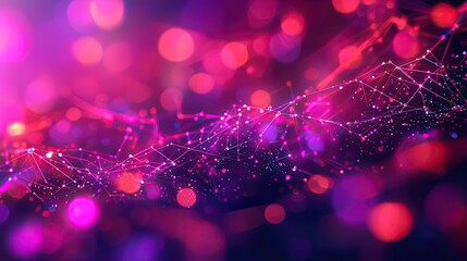 Aufkleber - Colorful digital data flow featuring vibrant connections and nodes, representing advanced information technology concepts in a modern, abstract style for creative project