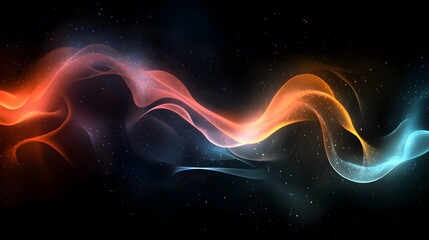 Wall Mural - Colorful abstract waves flowing, vibrant light trails in dynamic motion, perfect for artistic designs or background usage.