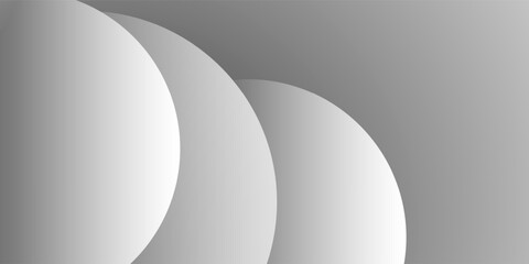 Wall Mural - modern style background, header or banner design with large white and grey overlapping bubbles patte