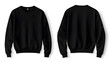 © mahamad - Black sweater template for design mockup, isolated on a white background