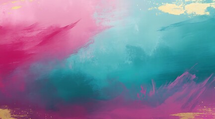 Wall Mural - Abstract, colorful background with brush strokes