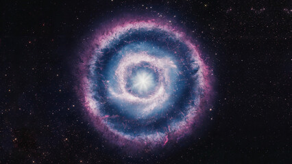 interstellar dust, nebula in the deep space, supernova with a gamma ray burst, galaxy and stars, cos