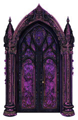 Wall Mural - PNG A gothic vector illustration of an isolated the door architecture mystical purple.