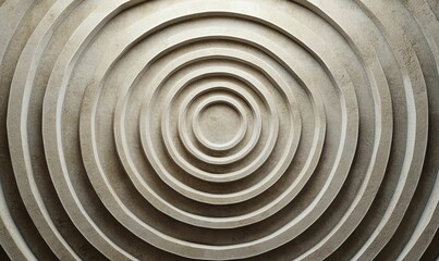 Poster - Concentric stone circles, textured surface, architectural detail.