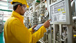 © Exotic Escape - Engineer Analyzing Digital Display in High-Tech Factory