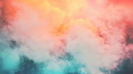 Wall Mural - swirling soft colors blend in a cloudy texture, evoking a tranquil and dreamlike ambiance ideal for 