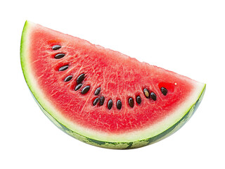 slice fresh watermelon isolated on transparent or white background, png cutout