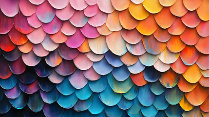 Vivid Hues: Abstract Scale Texture