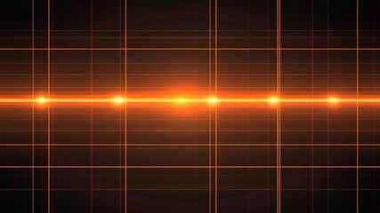 Wall Mural - abstract orange light beam grid