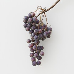 Wall Mural - Fresh Purple Grapes Hanging from a Vine with Natural Background Ideal for Healthy Food and Lifestyle Concepts